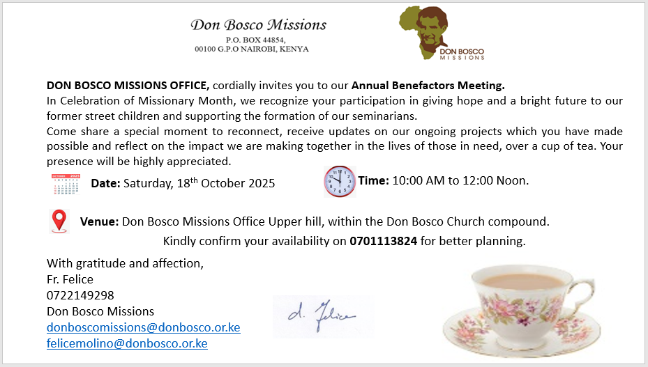 ANNUAL BENEFACTOR`S MEETING